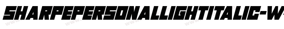 SharpePersonalLightItalic-w4O6字体转换