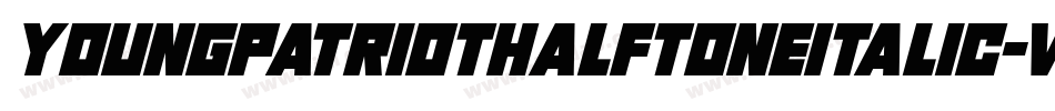 YoungPatriotHalftoneItalic-w1wPw字体转换