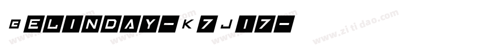 Belinday-K7J17字体转换