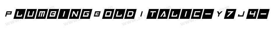 PlumbingBoldItalic-Y7J4字体转换