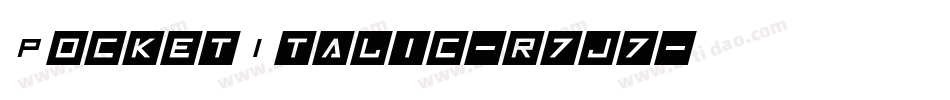 PocketItalic-r7j7字体转换