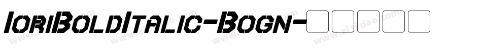 IoriBoldItalic-Bogn字体转换