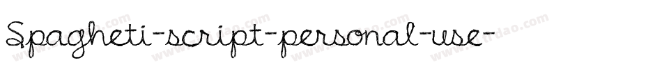 Spagheti-script-personal-use字体转换