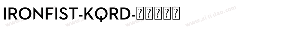 IronFist-KqrD字体转换