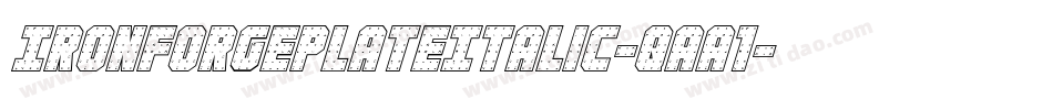 IronForgePlateItalic-qaA1字体转换