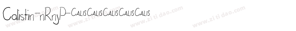 Calistin-nRnjP字体转换