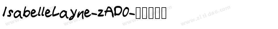 IsabelleLayne-zAD0字体转换