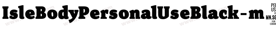 IsleBodyPersonalUseBlack-m6A9字体转换 IsleBodyPersonalUseBlack-m6A9字体转换