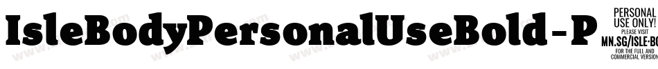 IsleBodyPersonalUseBold-P6BB字体转换