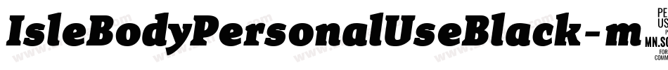 IsleBodyPersonalUseBlack-m6A9字体转换 IsleBodyPersonalUseBlack-m6A9字体转换