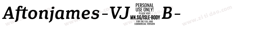 Aftonjames-VJ9B字体转换