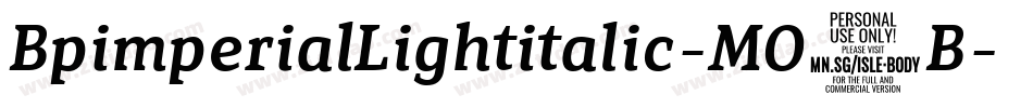 BpimperialLightitalic-MO9B字体转换