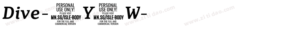 Dive-2Y4W字体转换