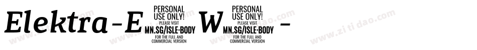 Elektra-E4W4字体转换