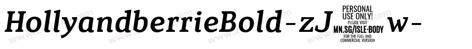 HollyandberrieBold-zJ4w字体转换