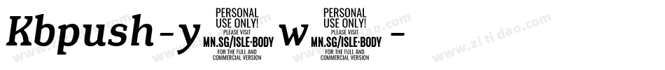 Kbpush-y4w5字体转换 Kbpush-y4w5字体转换