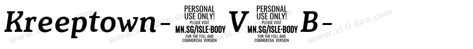 Kreeptown-9V9B字体转换