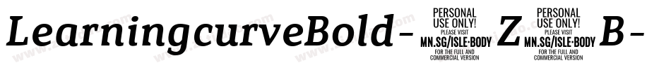 LearningcurveBold-7Z9B字体转换