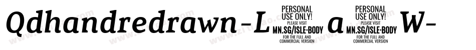 Qdhandredrawn-L3a4W字体转换