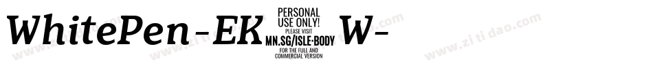 WhitePen-EK4W字体转换