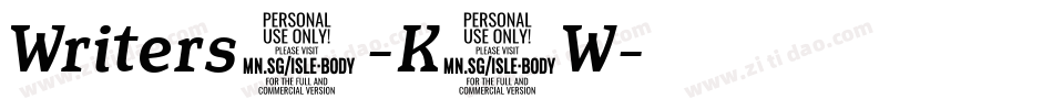 Writers3-K4W字体转换