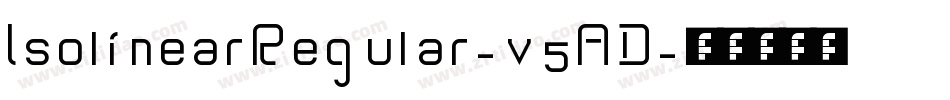 IsolinearRegular-v5AD字体转换