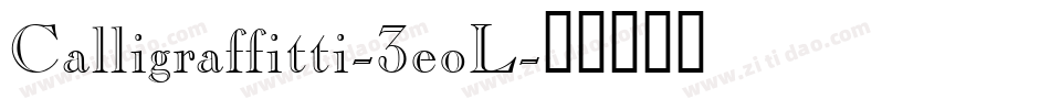 Calligraffitti-3eoL字体转换
