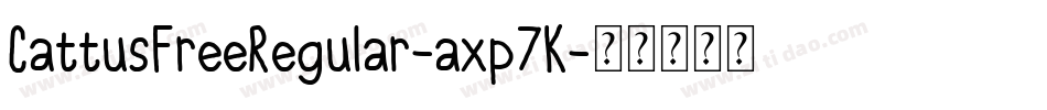 CattusFreeRegular-axp7K字体转换