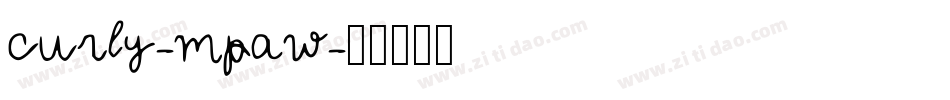 Curly-MpAw字体转换