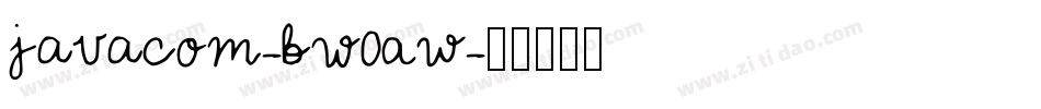 Javacom-BW0Aw字体转换