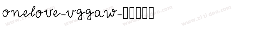 Onelove-VGGAw字体转换