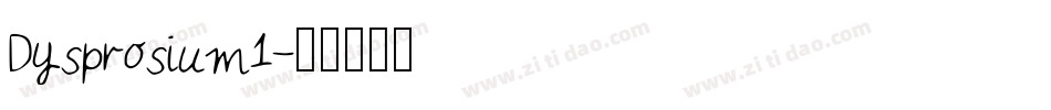 Dysprosium1字体转换
