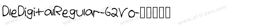 DleDigitalRegular-62Vo字体转换