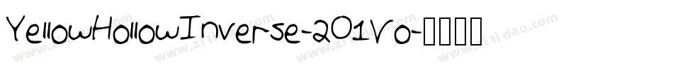 YellowHollowInverse-2O1Vo字体转换