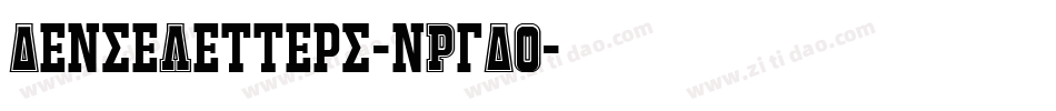 DenseLetters-nRgDO字体转换