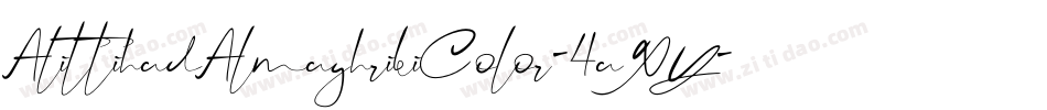 AlittihadAlmaghribiColor-4aXY字体转换