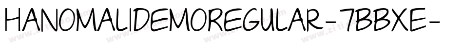 HanomaliDemoRegular-7BBxE字体转换