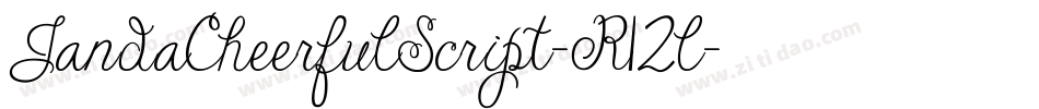 JandaCheerfulScript-R12l字体转换