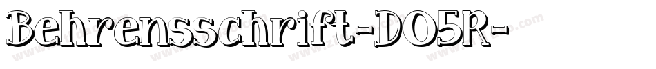 Behrensschrift-DO5R字体转换