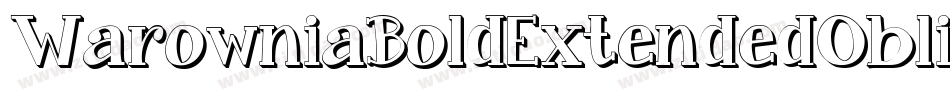 WarowniaBoldExtendedOblique-z5R4字体转换