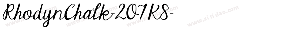 RhodynChalk-2O7K8字体转换