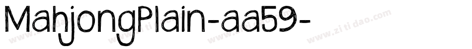 MahjongPlain-aa59字体转换