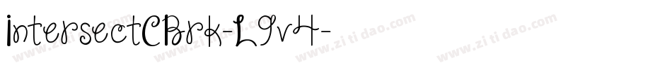 IntersectCBrk-L9v4字体转换