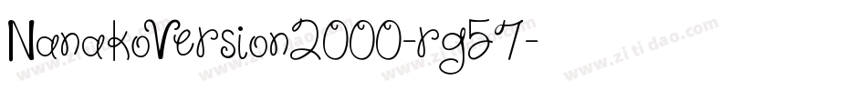 NanakoVersion2000-rg57字体转换