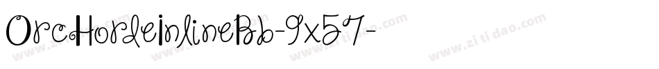 OrcHordeInlineBb-9x57字体转换