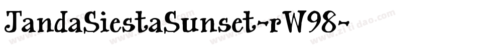 JandaSiestaSunset-rW98字体转换