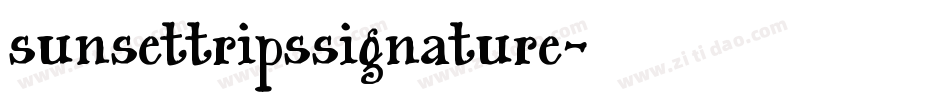 sunsettripssignature字体转换