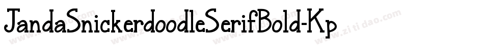 JandaSnickerdoodleSerifBold-KpnZ字体转换 JandaSnickerdoodleSerifBold-KpnZ字体转换