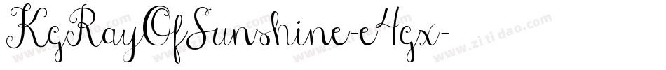 KgRayOfSunshine-e4gx字体转换