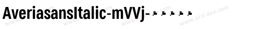 AveriasansItalic-mVVj字体转换